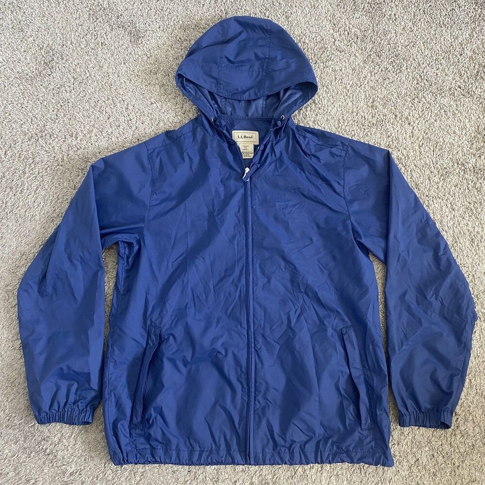 LL Bean Windbreaker, Navy Blue- Size Small